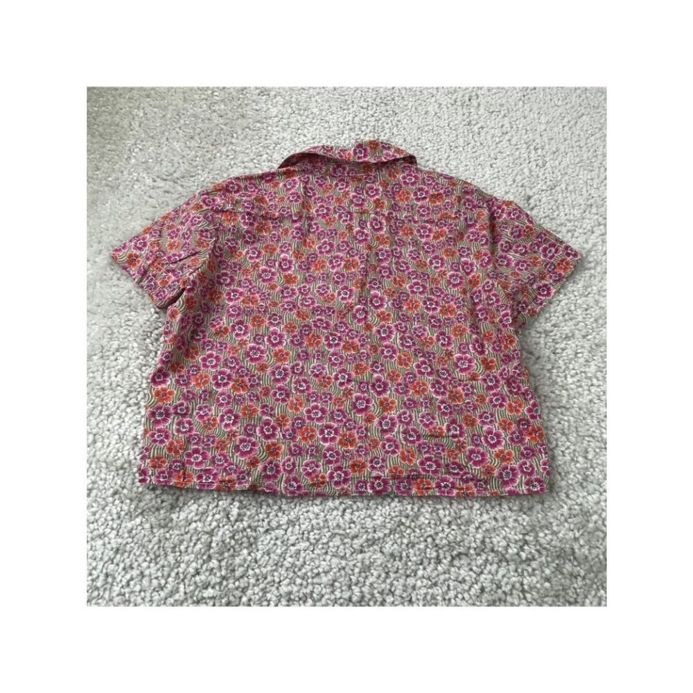 J Crew Cropped Gamine Shirt Liberty Ellie Floral Pink Womens 6 - Picture 3 of 8
